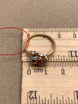 *Кольцо р.17 Рубин цв Красное арт. 13458-103-765 (вес 2,37 г) - фото 329457