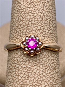 *Кольцо р.18 Рубин цв Красное арт. 12542-103-708 (вес 2,33 г) - фото 329465