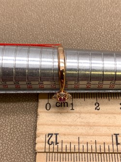 *Кольцо р.18 Рубин цв Красное арт. 13538-103-097 вес 1,96 г - фото 329479