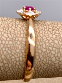 *Кольцо р.18 Рубин цв Красное арт. 13538-103-097 вес 1,96 г - фото 329483