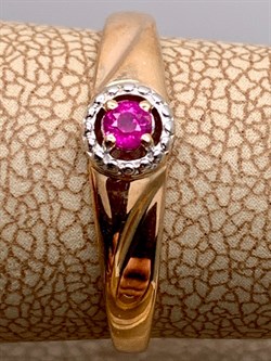 *Кольцо р.17 Рубин цв Красное арт. 13762-103-431 (вес 1,39 г) - фото 329492