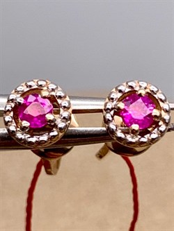 *Пусеты Рубин цв Красное арт. 23829-103-984 (вес 1,34 г) - фото 329534 *Пусеты Рубин цв Красное арт. 23829-103-984 (вес 1,34 г) - фото 329534