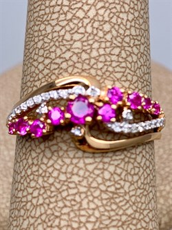 *Кольцо р.18,5 Рубин цв Красное арт. 13639-103-533 (вес 2,54 г) - фото 329562