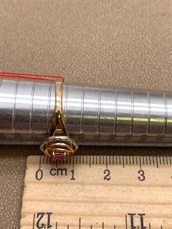 *Кольцо р.19 Рубин цв Красное арт. 13461-103-556 вес 2,61 г - фото 329568