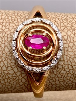 *Кольцо р.19 Рубин цв Красное арт. 13461-103-556 вес 2,61 г - фото 329570