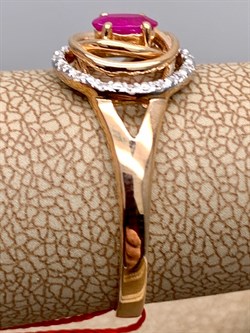 *Кольцо р.19 Рубин цв Красное арт. 13461-103-556 вес 2,61 г - фото 329571