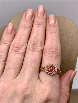 *Кольцо р.19 Рубин цв Красное арт. 13461-103-556 вес 2,61 г - фото 329573