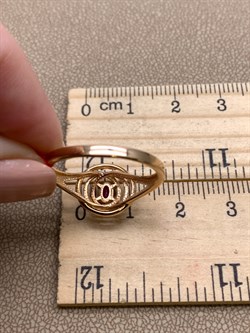 *Кольцо р.19 Рубин цв Красное арт. 13461-103-556 вес 2,61 г - фото 329574