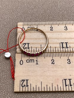 *Кольцо р.18 Рубин цв Красное арт. 13930-103-234 (вес 1,11 г) - фото 329586