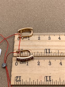 *Серьги Рубин цв Красное арт. 23929-103-504 (вес 3,53 г) - фото 329614