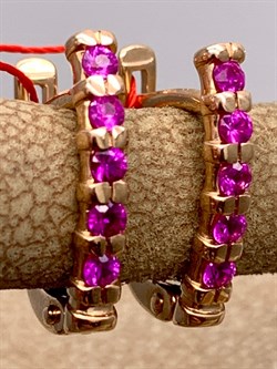 *Серьги Рубин цв Красное арт. 23930-103-357, (вес 2,34 г) - фото 329638