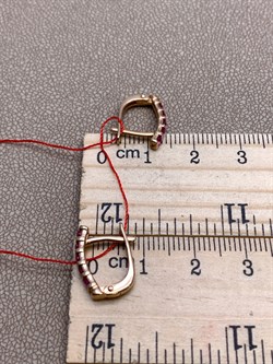 *Серьги Рубин цв Красное арт. 23930-103-357, (вес 2,34 г) - фото 329642