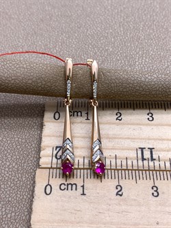 *Серьги Рубин цв Красное арт. 23325-103-393 (вес 3,06 г) - фото 329647 *Серьги Рубин цв Красное арт. 23325-103-393 (вес 3,06 г) - фото 329647