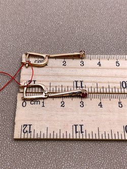 *Серьги Рубин цв Красное арт. 23325-103-393 (вес 3,06 г) - фото 329650 *Серьги Рубин цв Красное арт. 23325-103-393 (вес 3,06 г) - фото 329650