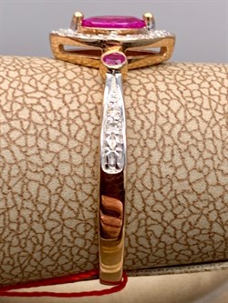 *Кольцо р.19 Рубин цв Красное арт. 13990-103-543 (вес 2,13 г) - фото 329655