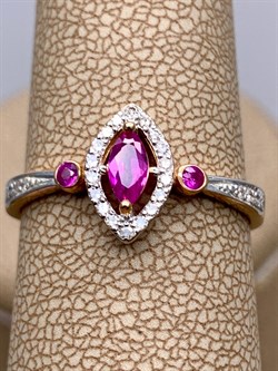 *Кольцо р.19 Рубин цв Красное арт. 13990-103-543 (вес 2,13 г) - фото 329656