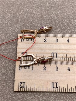 *Серьги Рубин цв Красное арт. 23990-103-789 (вес 3,35 г) - фото 329668