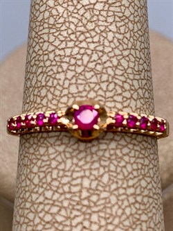 *Кольцо р.17,5 Рубин цв Красное арт. 13604-103-626 вес 1,79 г - фото 329674