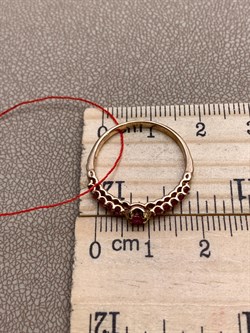 *Кольцо р.17,5 Рубин цв Красное арт. 13604-103-626 вес 1,79 г - фото 329677