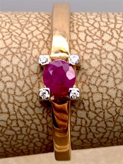 *Кольцо р.17,5 Рубин цв Красное арт. 13984-103-571 (вес 1,91 г) - фото 329683