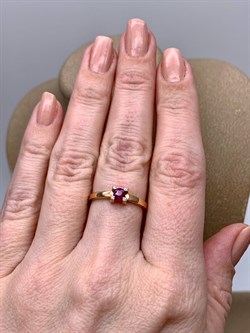 *Кольцо р.17,5 Рубин цв Красное арт. 13984-103-571 (вес 1,91 г) - фото 329687