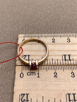 *Кольцо р.17,5 Рубин цв Красное арт. 13984-103-571 (вес 1,91 г) - фото 329689