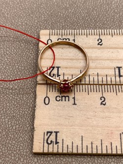 *Кольцо р.17 Рубин цв Красное арт. 14036-103-953 (вес 1,13 г) - фото 329699