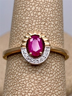 *Кольцо р.18,5 Рубин цв Красное арт. 13480-103-459 (вес 2,11 г) - фото 329706