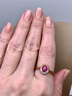 *Кольцо р.18,5 Рубин цв Красное арт. 13480-103-459 (вес 2,11 г) - фото 329707