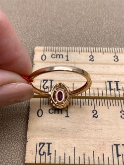 *Кольцо р.18,5 Рубин цв Красное арт. 13480-103-459 (вес 2,11 г) - фото 329708