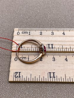 *Кольцо р.18,5 Рубин цв Красное арт. 13480-103-459 (вес 2,11 г) - фото 329710