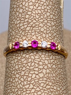 *Кольцо р.16,5 Рубин цв Красное арт. 13950-103-292 (вес 1,01 г) - фото 329736