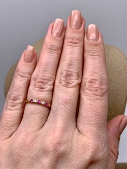 *Кольцо р.16,5 Рубин цв Красное арт. 13950-103-292 (вес 1,01 г) - фото 329737