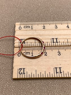 *Кольцо р.16,5 Рубин цв Красное арт. 13950-103-292 (вес 1,01 г) - фото 329740