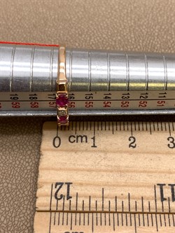 *Кольцо р.18 Рубин цв Красное арт. 13818-103-885 (вес 1,64 г) - фото 329742