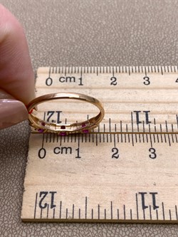 *Кольцо р.18 Рубин цв Красное арт. 13818-103-885 (вес 1,64 г) - фото 329748