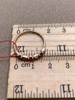 *Кольцо р.18 Рубин цв Красное арт. 13818-103-885 (вес 1,64 г) - фото 329749