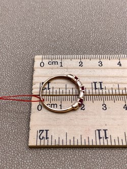 *Кольцо р.18 Рубин цв Красное арт. 13818-103-885 (вес 1,64 г) - фото 329750