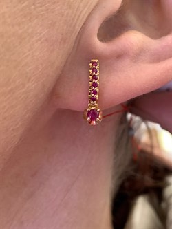*Серьги Рубин цв Красное арт. 23604-103-935 (вес 2,55 г) - фото 329769