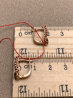 *Серьги Рубин цв Красное арт. 23604-103-935 (вес 2,55 г) - фото 329770