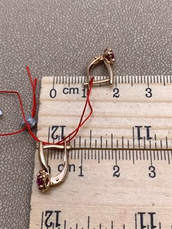 *Серьги Рубин цв Красное арт. 24036-103-127 (вес 1,84 г) - фото 329785