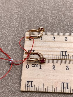 *Серьги Рубин цв Красное арт. 24036-103-127 (вес 1,84 г) - фото 329786