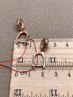 *Серьги Рубин цв Красное арт. 23480-103-637 (вес 3,55 г) - фото 329793