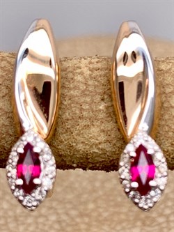 *Серьги Рубин цв Красное арт. 23100-103-219 (вес 2,78 г) - фото 329797