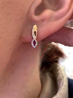 *Серьги Рубин цв Красное арт. 23100-103-219 (вес 2,78 г) - фото 329799