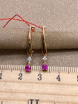 *Серьги Рубин цв Красное арт. 23484-103-886 (вес 2,62 г) - фото 329804 *Серьги Рубин цв Красное арт. 23484-103-886 (вес 2,62 г) - фото 329804