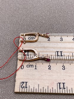 *Серьги Рубин цв Красное арт. 23484-103-886 (вес 2,62 г) - фото 329810 *Серьги Рубин цв Красное арт. 23484-103-886 (вес 2,62 г) - фото 329810