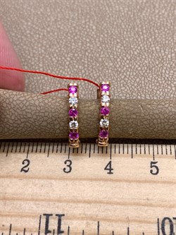 *Серьги Рубин цв Красное арт. 23950-103-421 (вес 2,41 г) - фото 329812