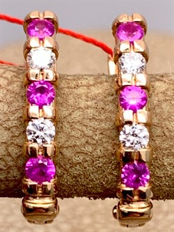 *Серьги Рубин цв Красное арт. 23950-103-421 (вес 2,41 г) - фото 329816