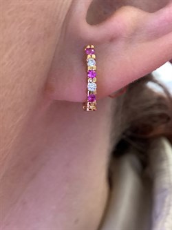 *Серьги Рубин цв Красное арт. 23950-103-421 (вес 2,41 г) - фото 329817